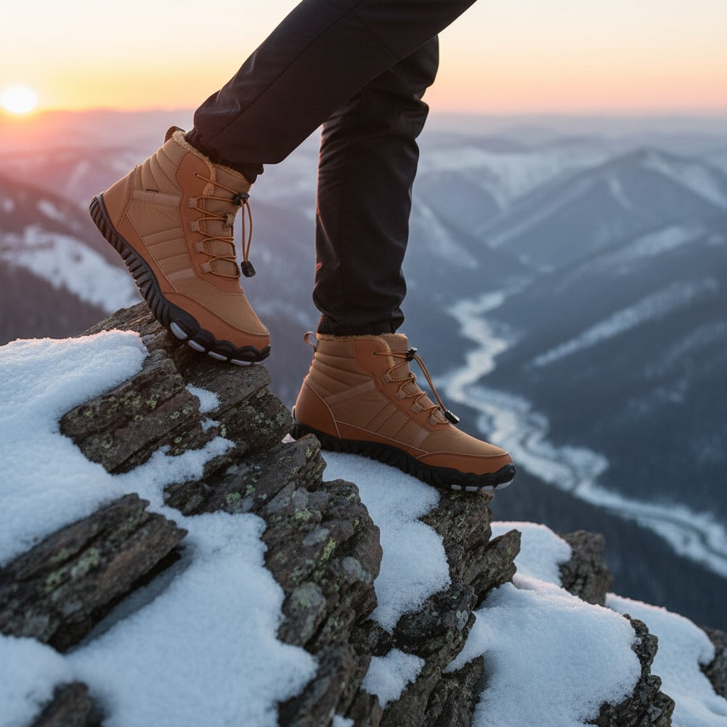 StripeBase - Minimalist Design & Thermal Insole Barefoot Winter Shoes (Unisex)