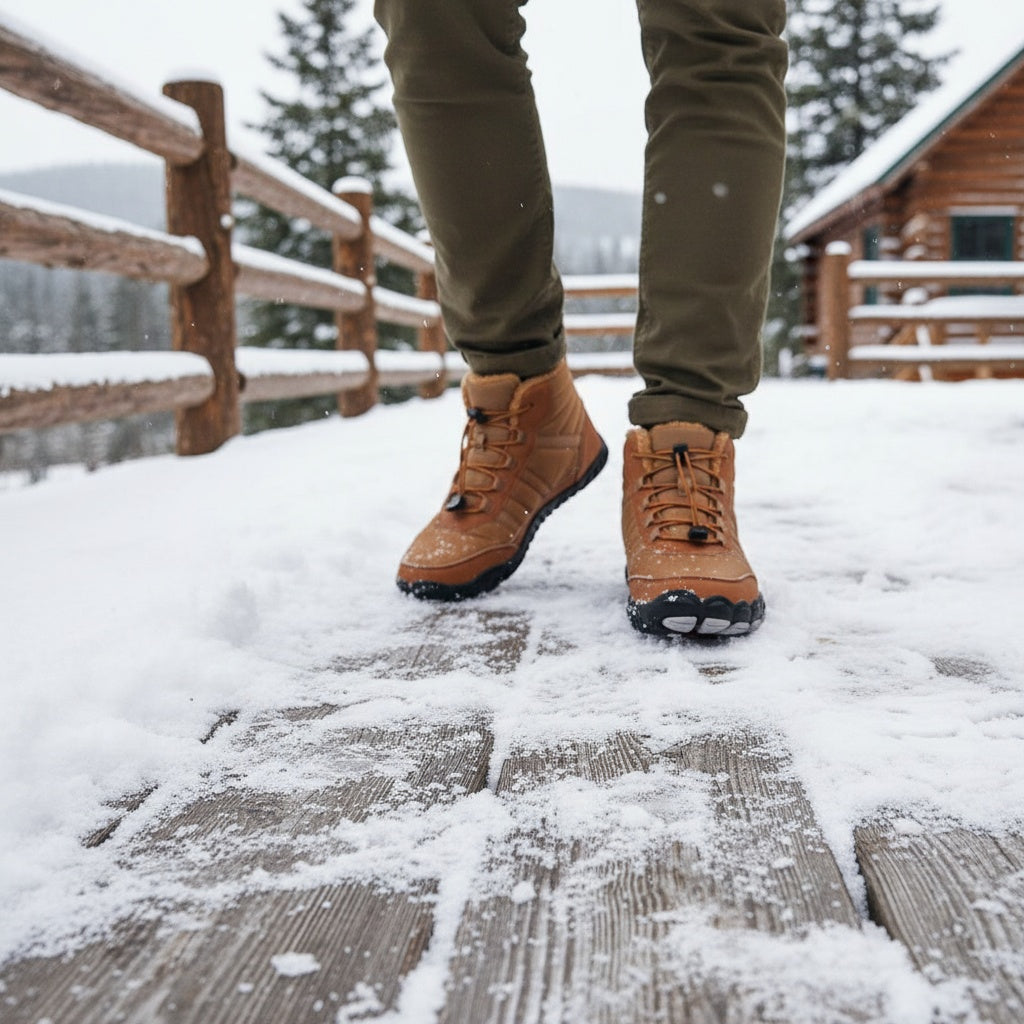 StripeBase - Minimalist Design & Thermal Insole Barefoot Winter Shoes (Unisex)