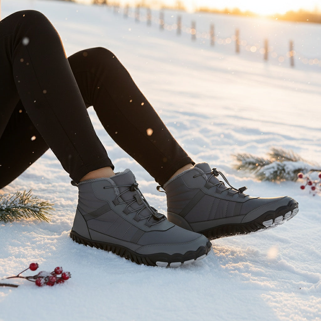 StripeBase - Minimalist Design & Thermal Insole Barefoot Winter Shoes (Unisex)