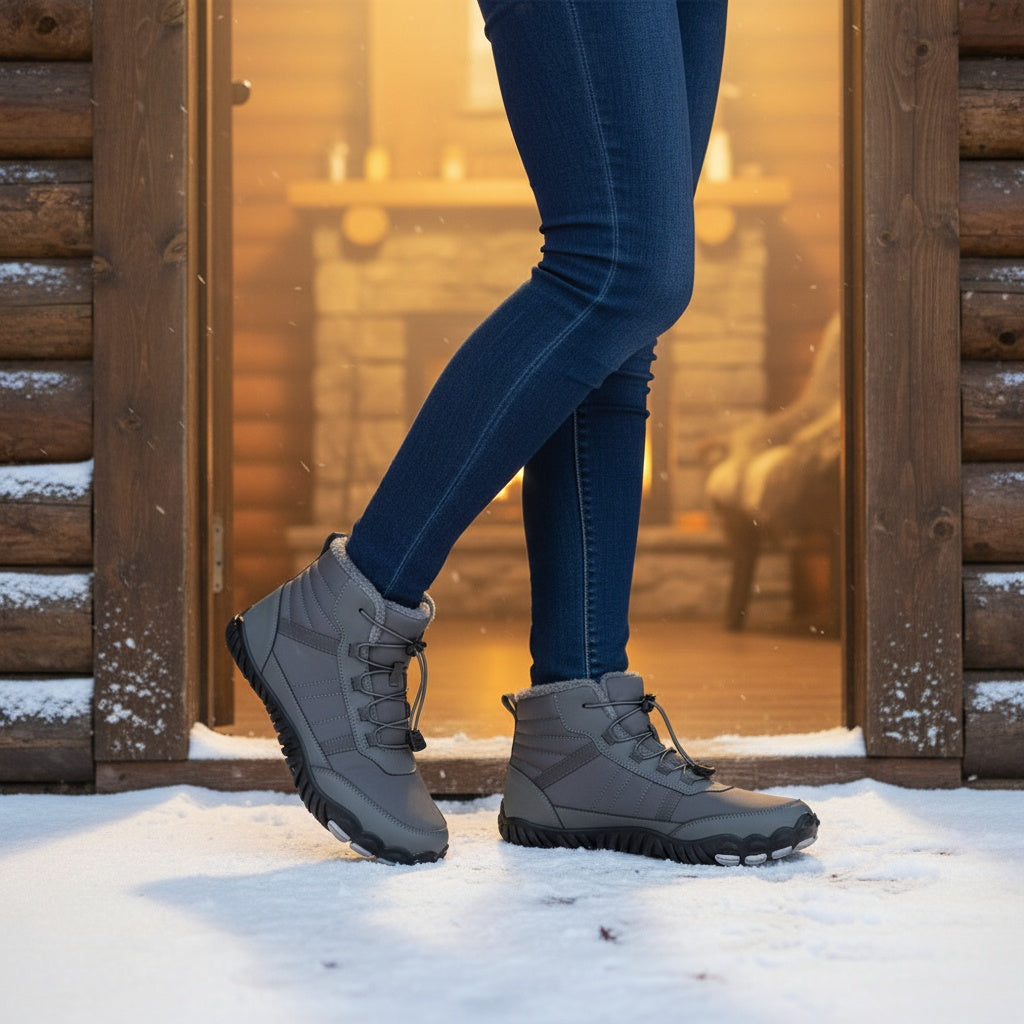 StripeBase - Minimalist Design & Thermal Insole Barefoot Winter Shoes (Unisex)