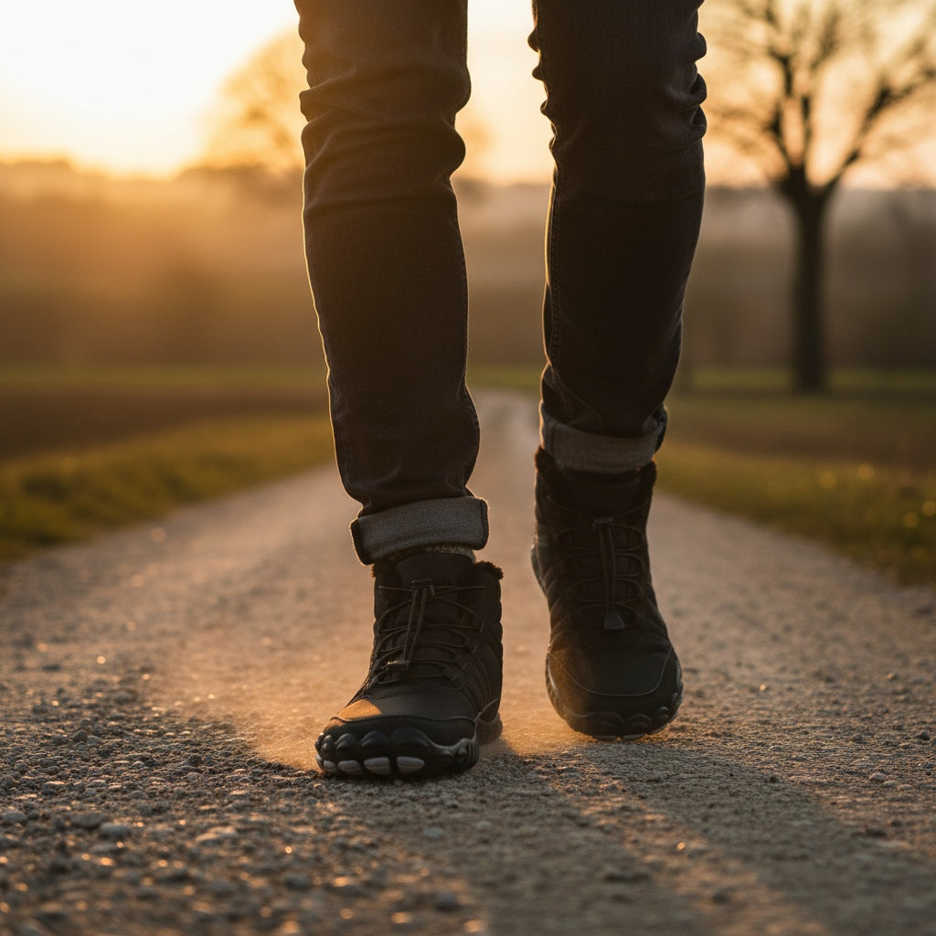 StripeBase - Minimalist Design & Thermal Insole Barefoot Winter Shoes (Unisex)